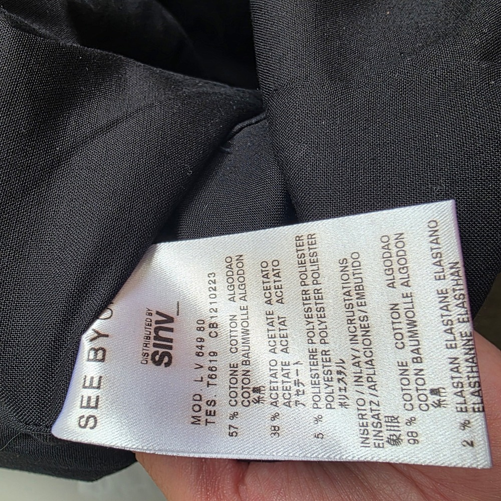 See by Chloe Strapless Metallic Gold Black Panel Mini Cocktail Dress 4 MSRP $395 - Picture 6 of 10